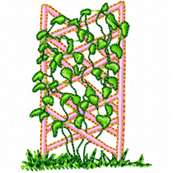 Flowers And Tree Embroidery Design 9